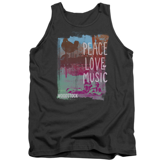 Woodstock PLM Mens Tank Top Shirt Charcoal