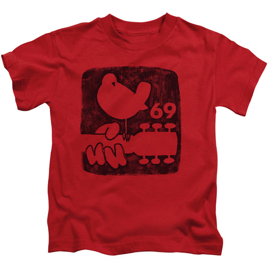 Woodstock Summer 69 Juvenile Kids Youth T Shirt Red