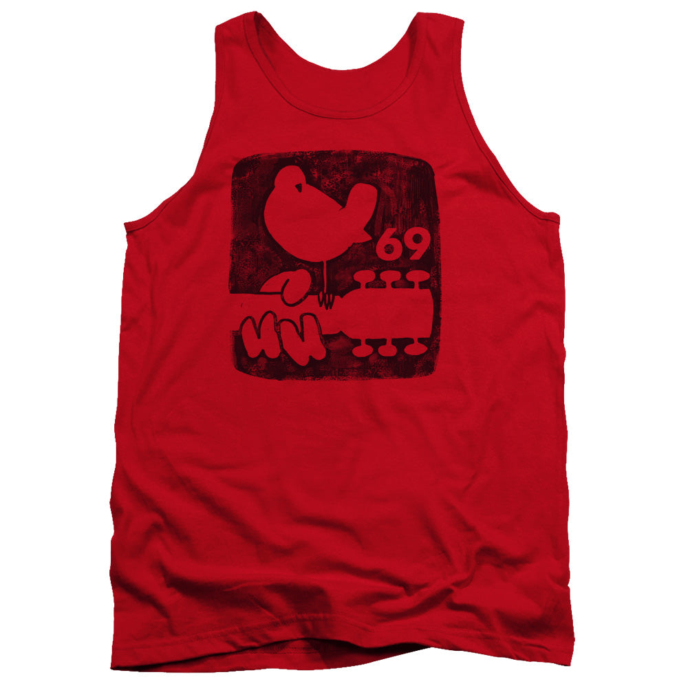 Woodstock Summer 69 Mens Tank Top Shirt Red