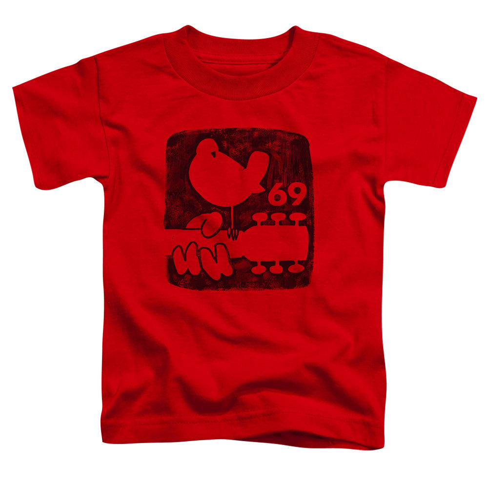 Woodstock Summer 69 Toddler Kids Youth T Shirt Red