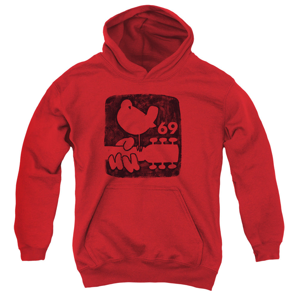 Woodstock Summer 69 Kids Youth Hoodie Red