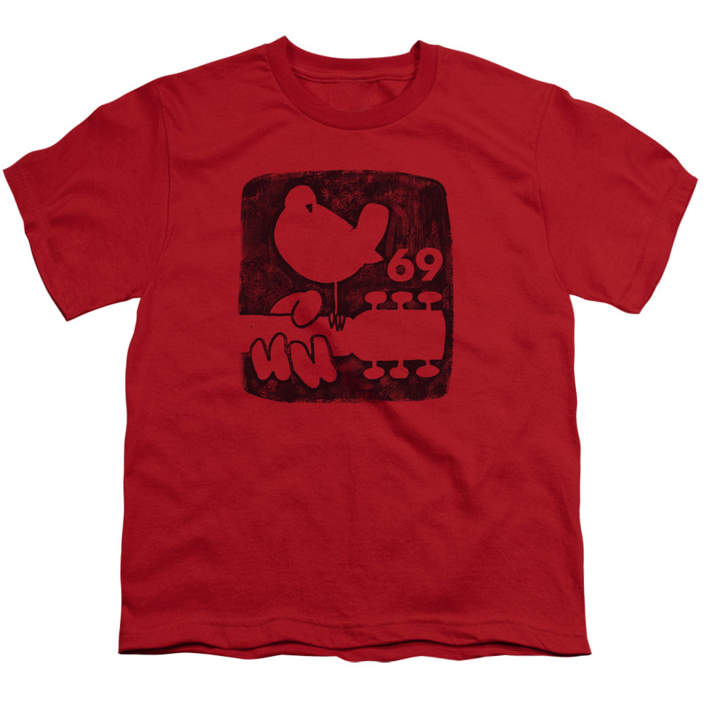 Woodstock Summer 69 Kids Youth T Shirt Red