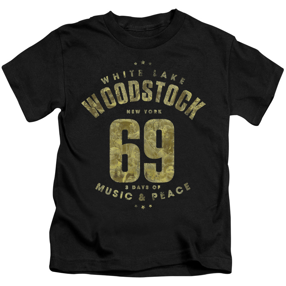 Woodstock White Lake Juvenile Kids Youth T Shirt Black