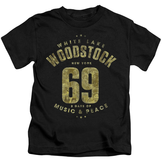 Woodstock White Lake Juvenile Kids Youth T Shirt Black