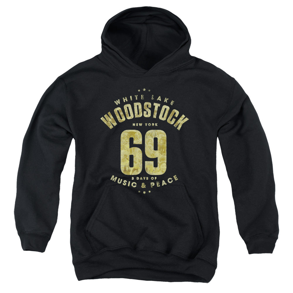 Woodstock White Lake Kids Youth Hoodie Black