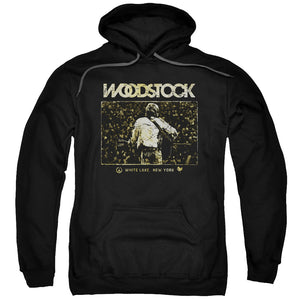 Woodstock White Lake Crowd Mens Hoodie Black