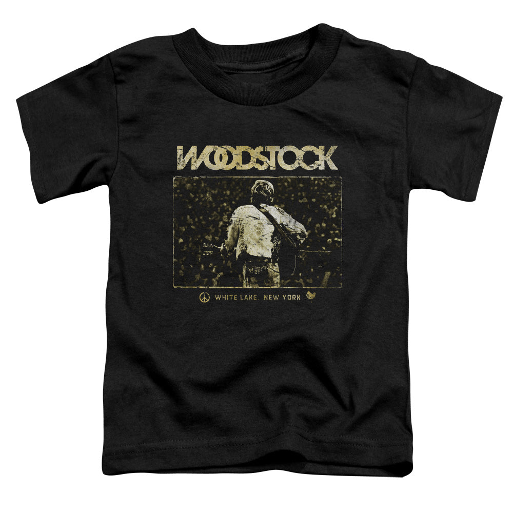 Woodstock White Lake Crowd Toddler Kids Youth T Shirt Black