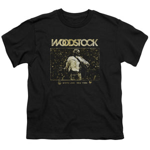 Woodstock White Lake Crowd Kids Youth T Shirt Black