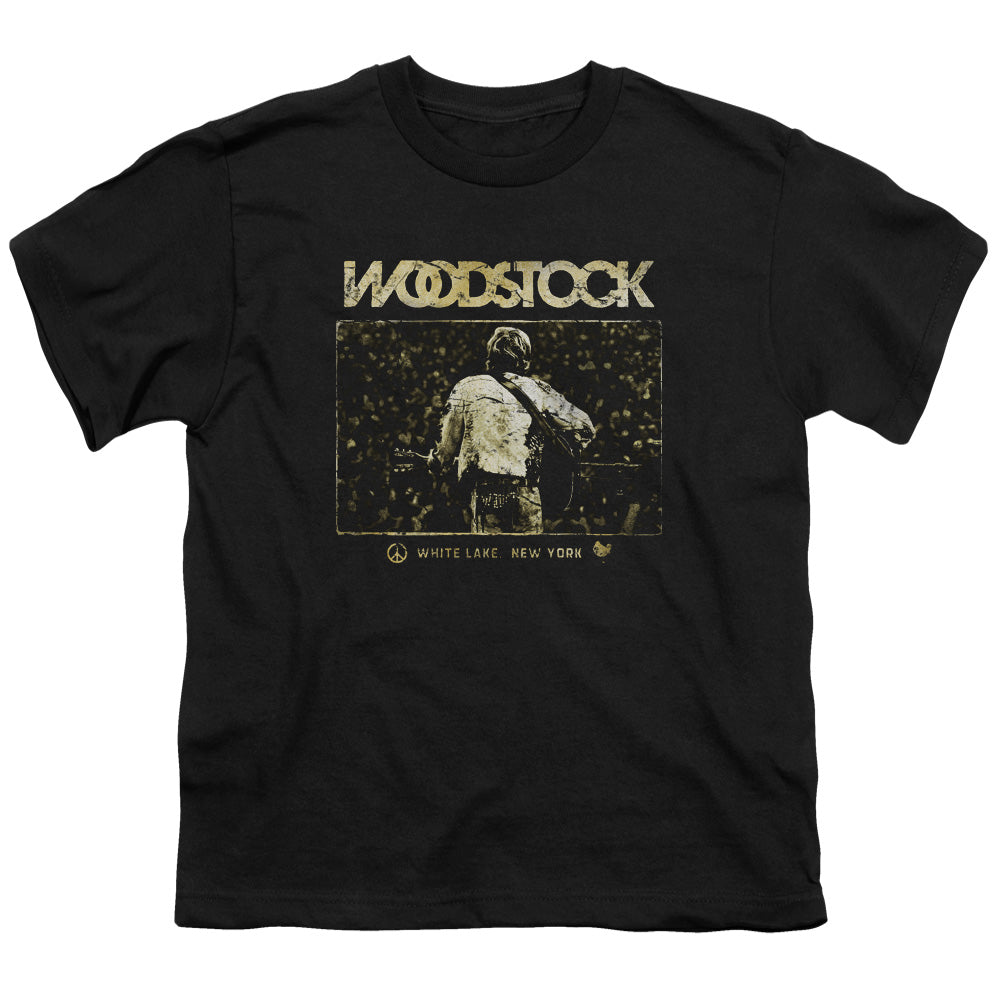 Woodstock White Lake Crowd Kids Youth T Shirt Black