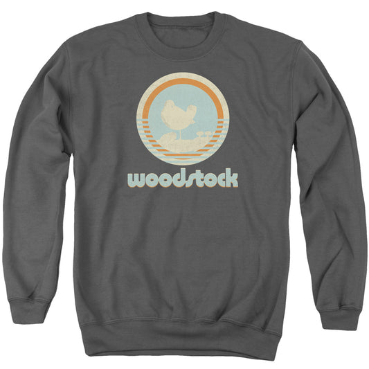 Woodstock Bird Circle Mens Crewneck Sweatshirt Charcoal