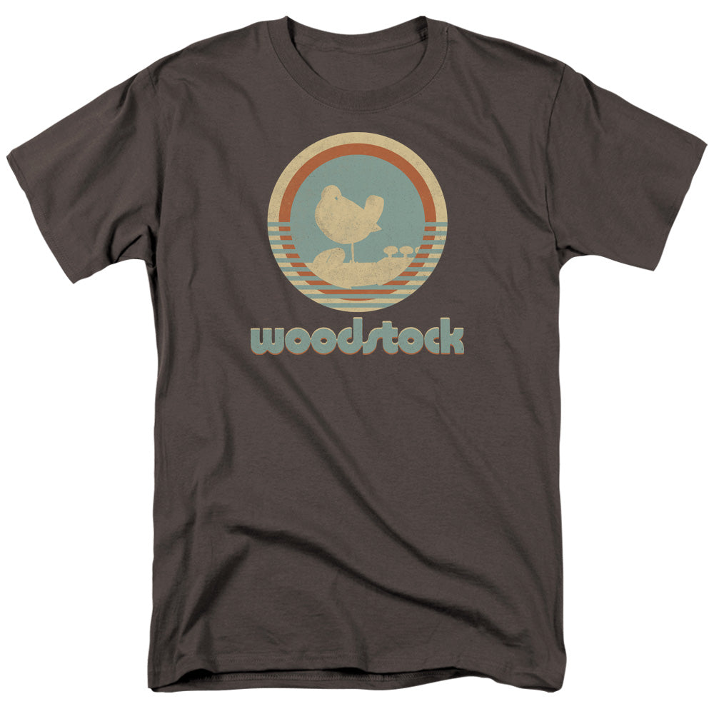 Woodstock Bird Circle Mens T Shirt Charcoal