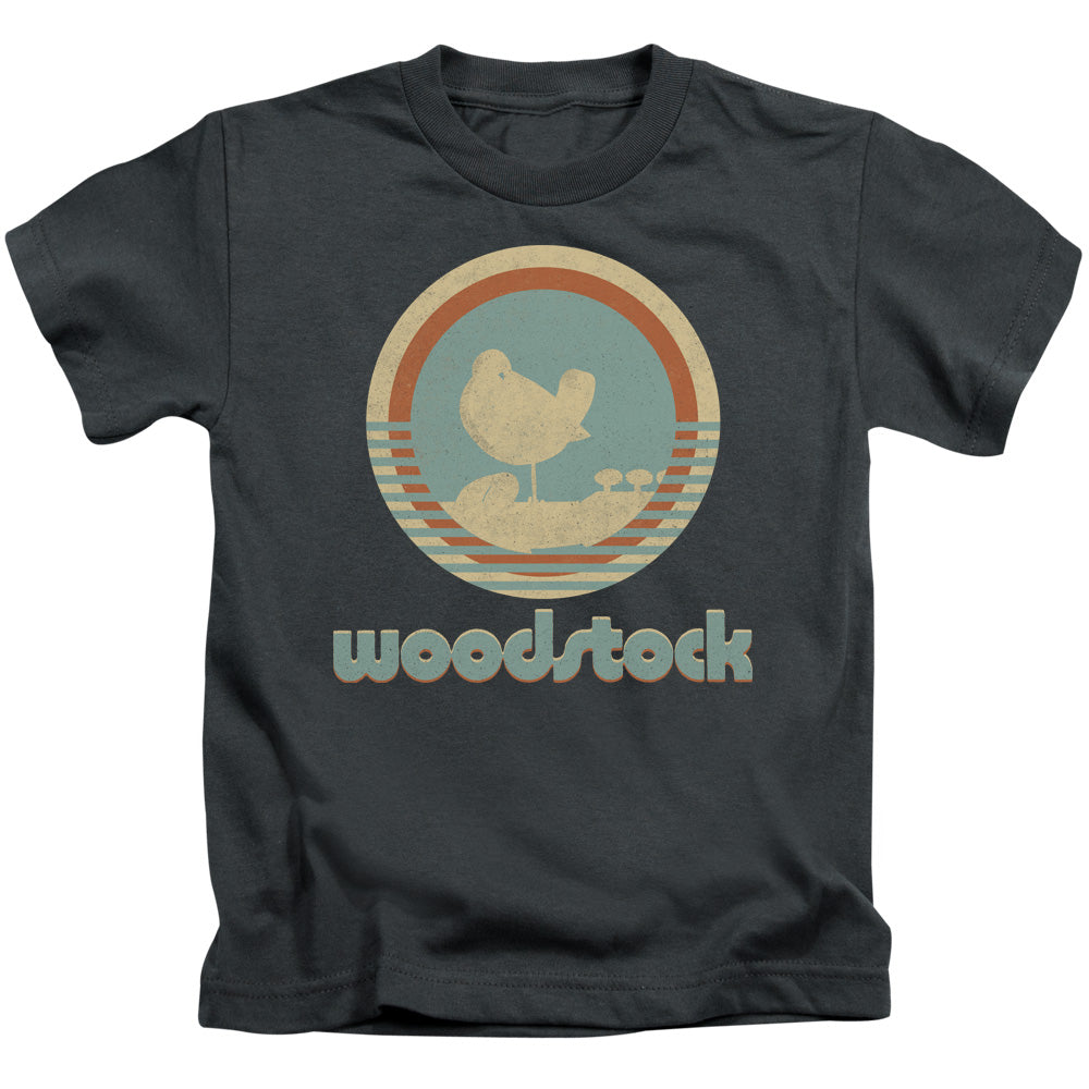 Woodstock Bird Circle Juvenile Kids Youth T Shirt Charcoal