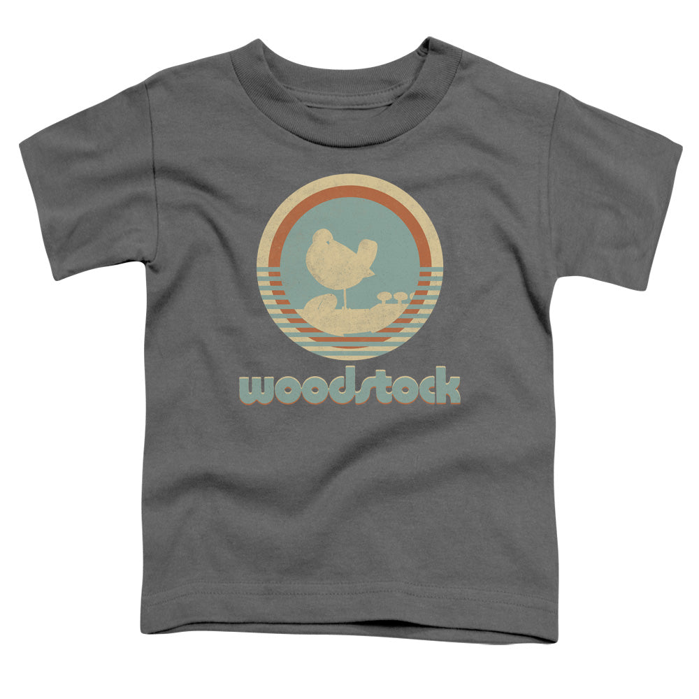 Woodstock Bird Circle Toddler Kids Youth T Shirt Charcoal