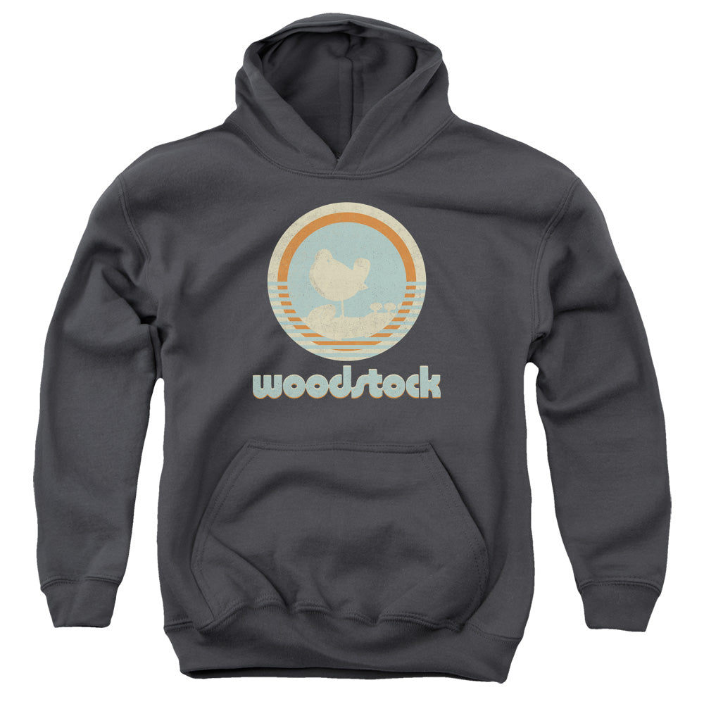 Woodstock Bird Circle Kids Youth Hoodie Charcoal