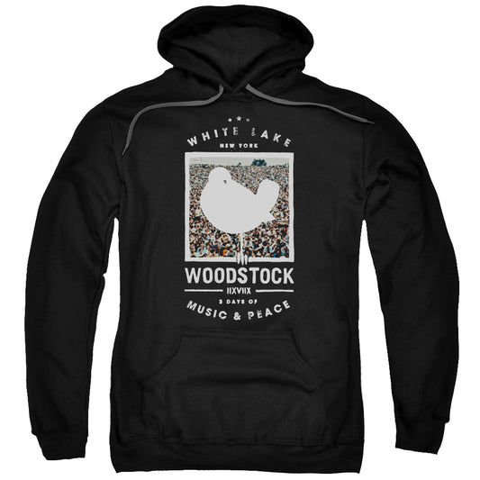 Woodstock Birds Eye View Mens Hoodie Black