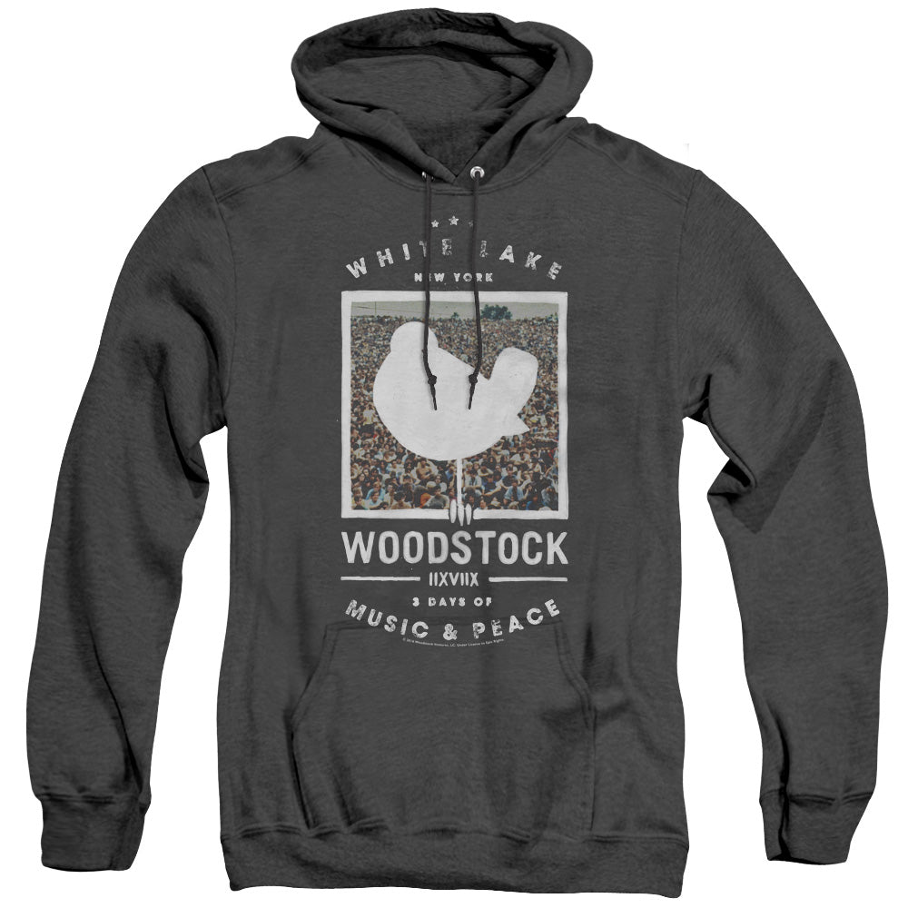 Woodstock Birds Eye View Heather Mens Hoodie Black