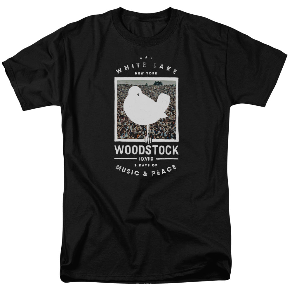 Woodstock Birds Eye View Mens T Shirt Black