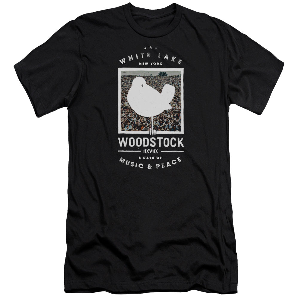 Woodstock Birds Eye View Slim Fit Mens T Shirt Black