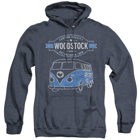 Woodstock Van Heather Mens Hoodie Navy Blue