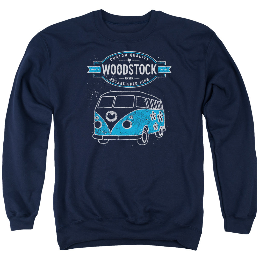 Woodstock Van Mens Crewneck Sweatshirt Navy Blue