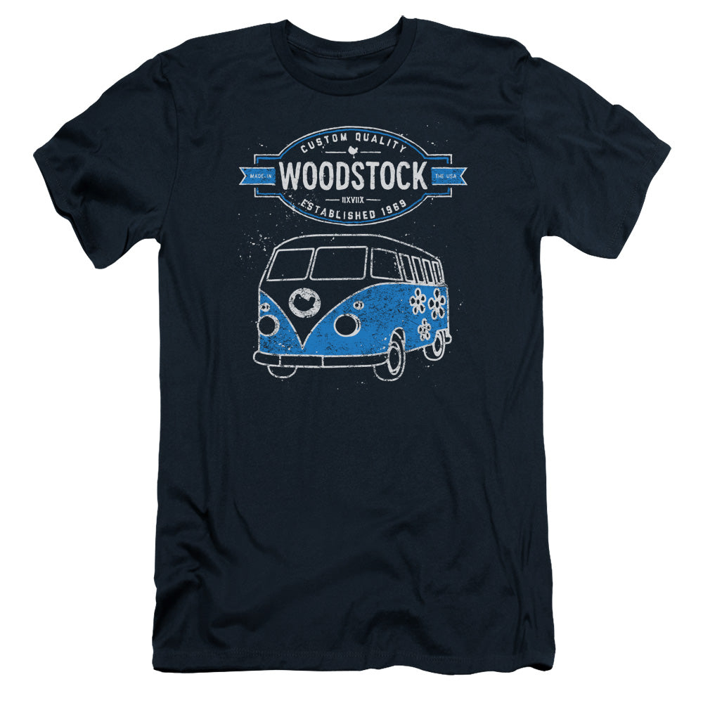 Woodstock Van Slim Fit Mens T Shirt Navy Blue