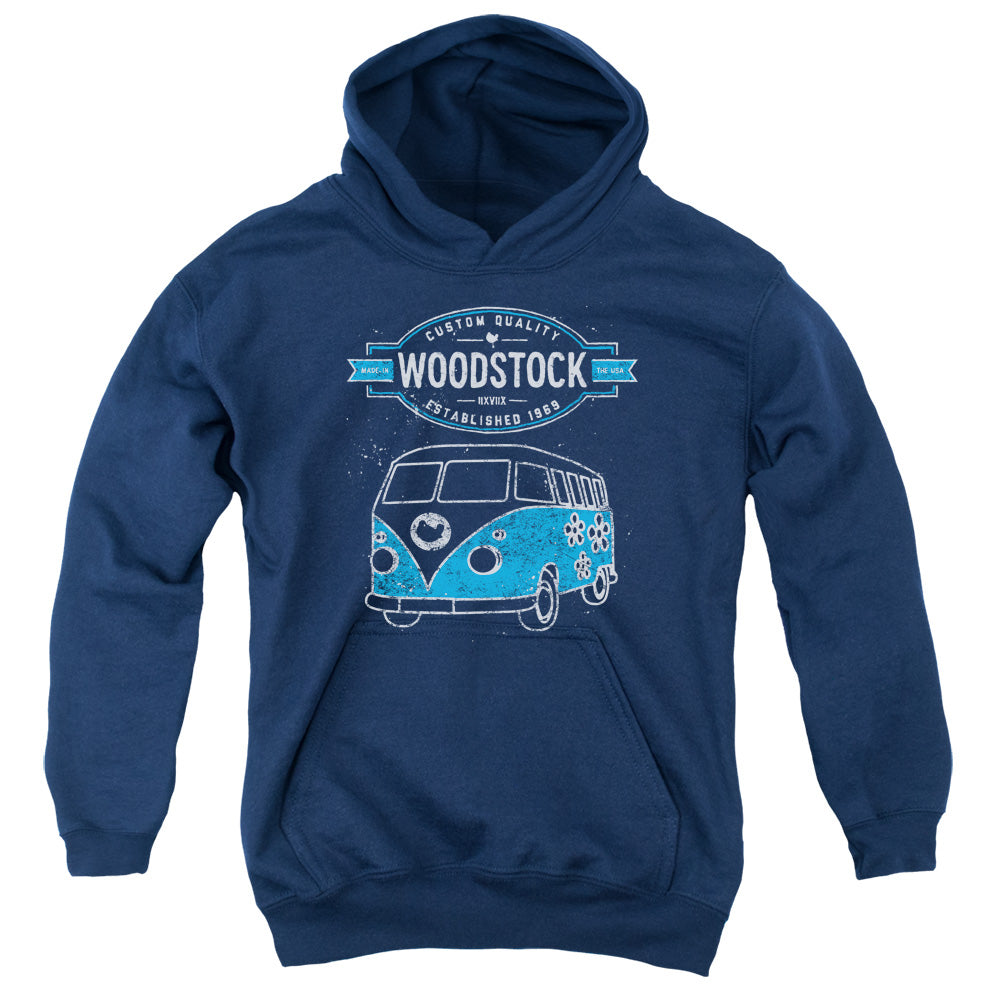 Woodstock Van Kids Youth Hoodie Navy Blue