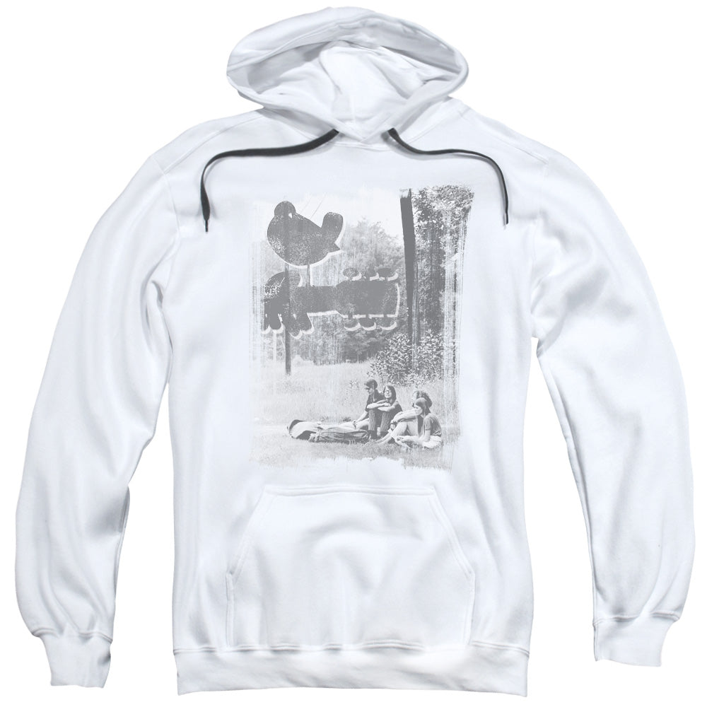 Woodstock Hippies In A Field Mens Hoodie White