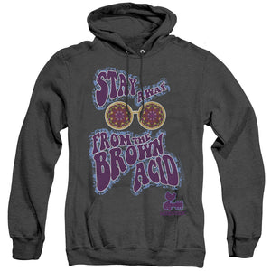 Woodstock The Brown Acid Heather Mens Hoodie Black