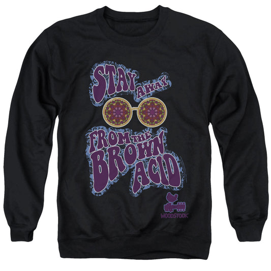 Woodstock The Brown Acid Mens Crewneck Sweatshirt Black