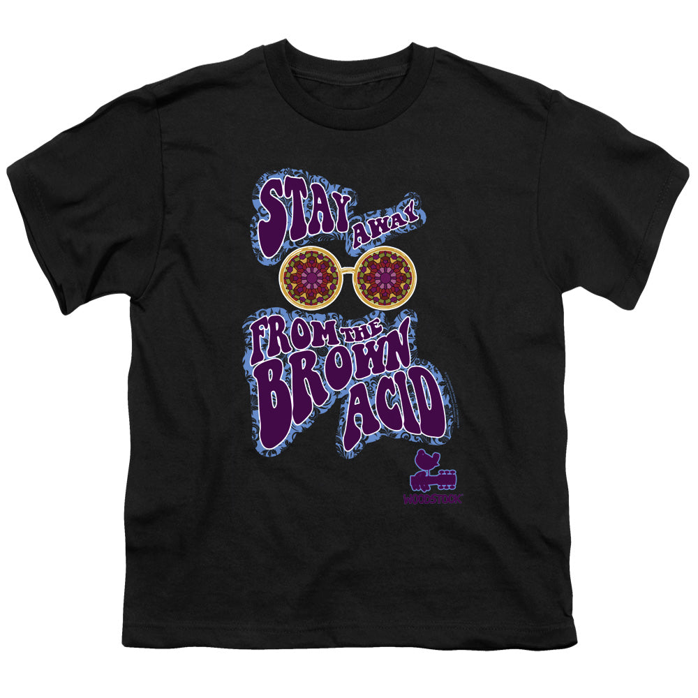 Woodstock The Brown Acid Kids Youth T Shirt Black