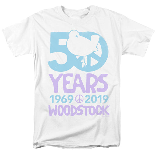 Woodstock 50 Simple Mens T Shirt White