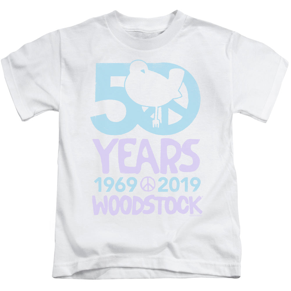 Woodstock 50 Simple Juvenile Kids Youth T Shirt White