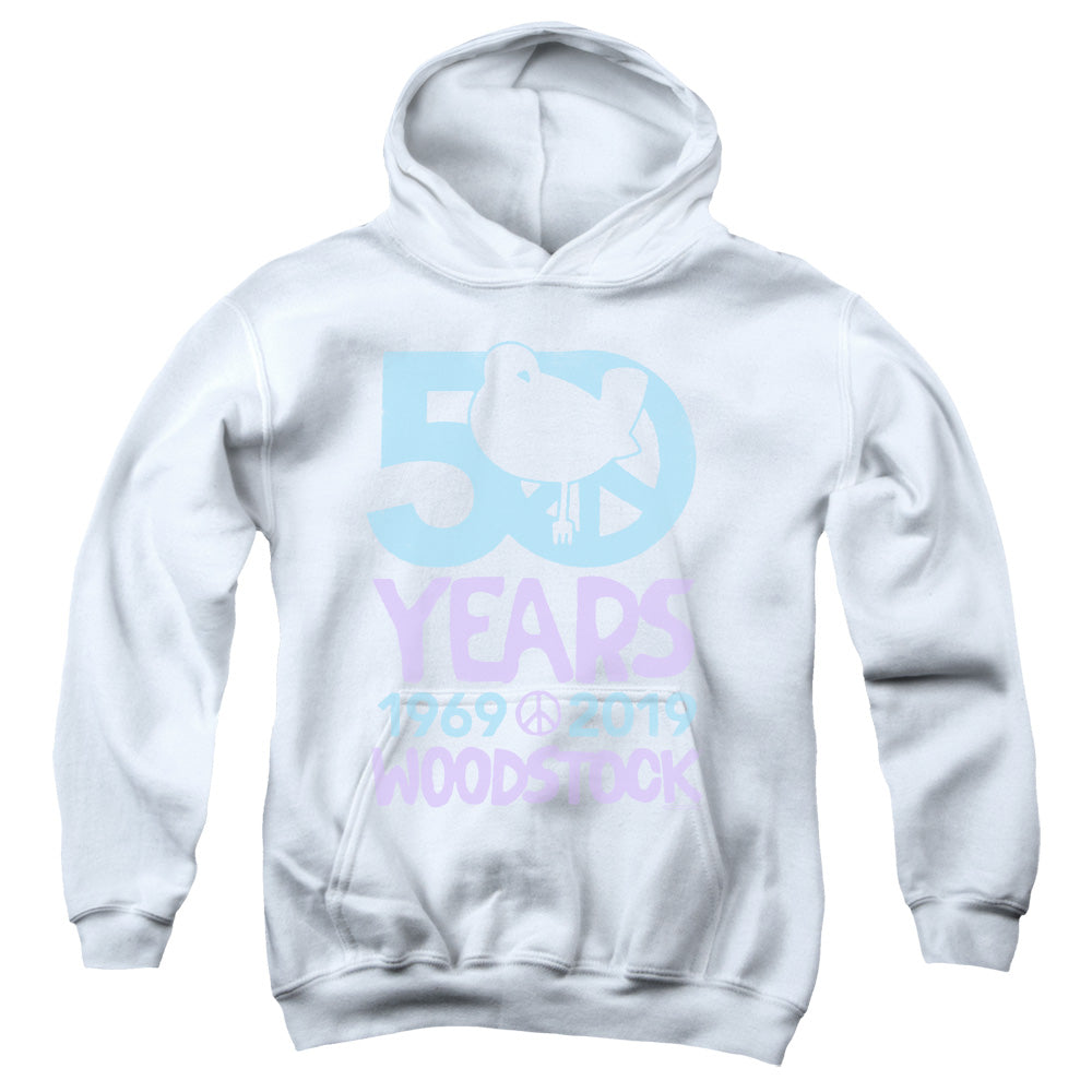 Woodstock 50 Simple Kids Youth Hoodie White