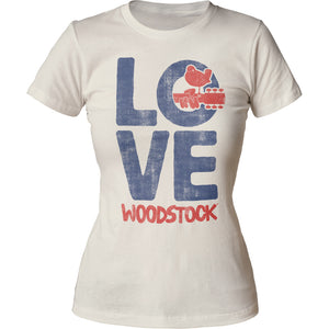 Woodstock Love Womens T Shirt White