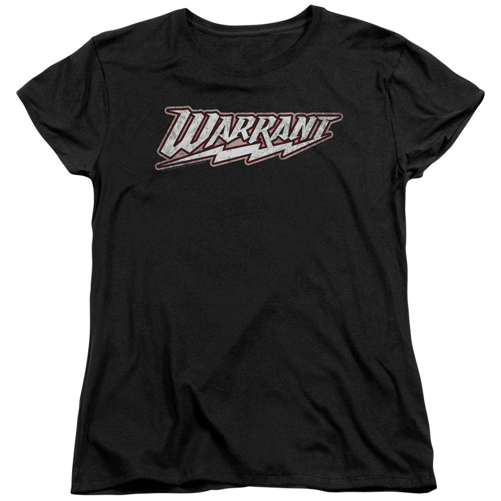 Warrant Logo Womens T Shirt Black