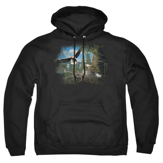 Wildlife Spring Bald Eagles Mens Hoodie Black