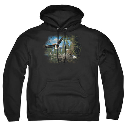 Wildlife Spring Bald Eagles Mens Hoodie Black