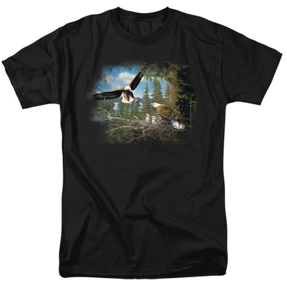 Wildlife Spring Bald Eagles Mens T Shirt Black Officially Licensed