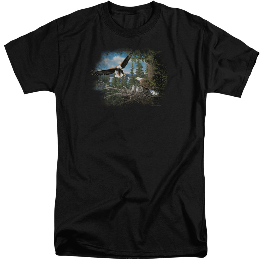 Wildlife Spring Bald Eagles Mens Tall T Shirt Black Officially Licensed