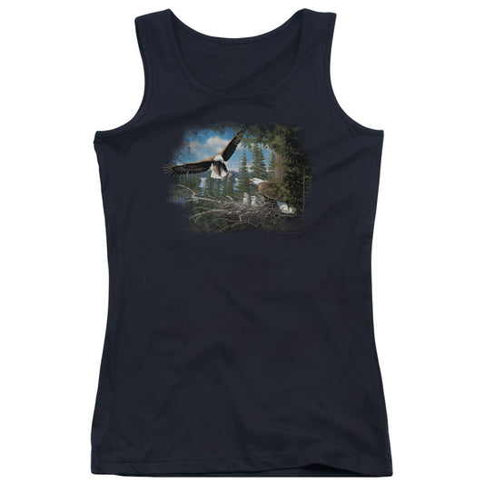 Wildlife Spring Bald Eagles Womens Tank Top Shirt Black