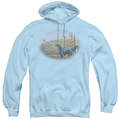 Wildlife Looking Back Mens Hoodie Light Blue