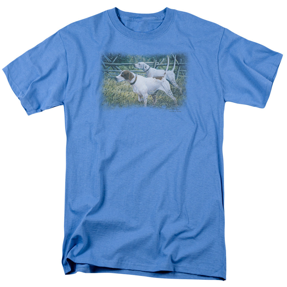 Wildlife English Pointer Pair Mens T Shirt Slate Officially Licensed