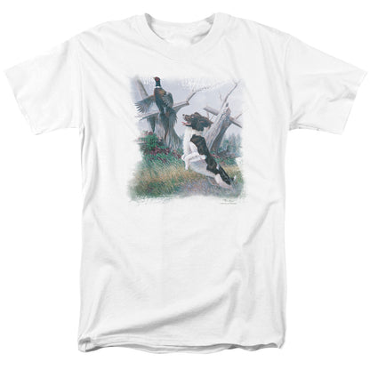 Wildlife Springer With Pheasant Mens T Shirt White Officially Licensed