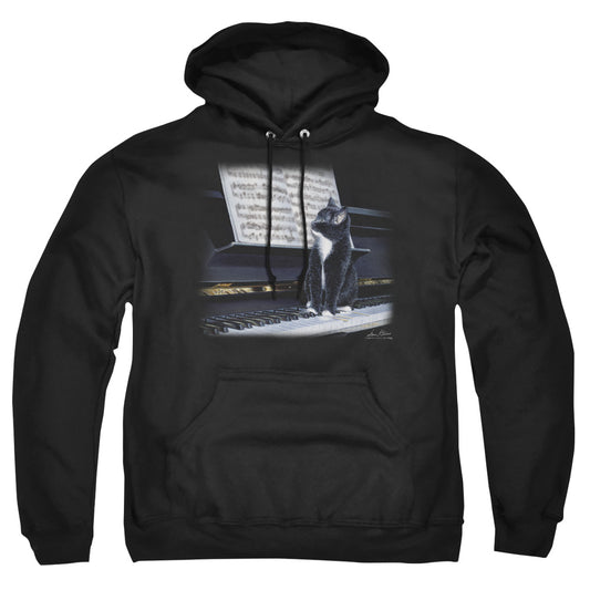 Wildlife Kitten On The Keys Mens Hoodie Black