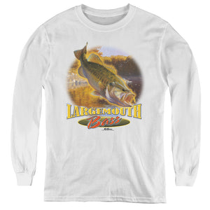 Wildlife Cartwheeling Long Sleeve Kids Youth T Shirt White