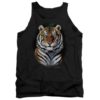 Wildlife Jungle Fire Mens Tank Top Shirt Black