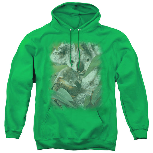 Wildlife Motherhood Mens Hoodie Kelly Green