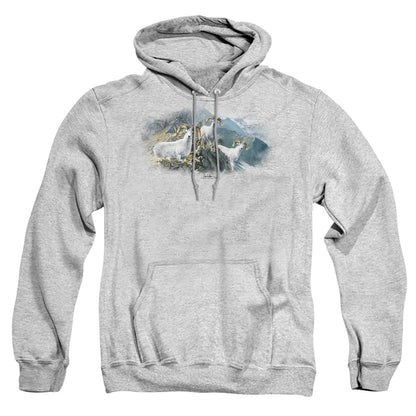 Wildlife High Trails Dall Sheep Mens Hoodie Athletic Heather