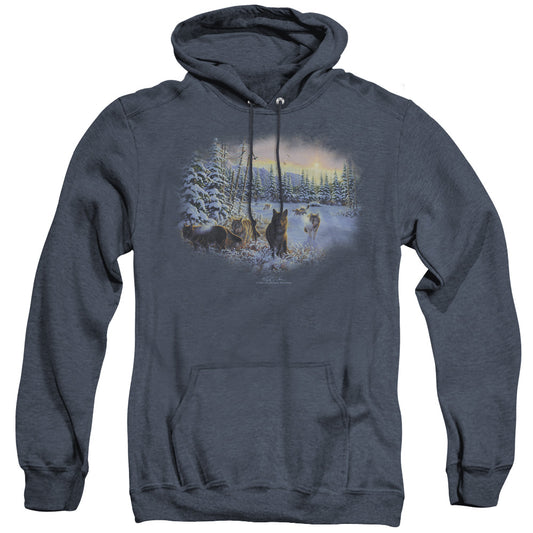 Wildlife Hunters Moon The Spoils Mens Heather Hoodie Navy Officially Licensed