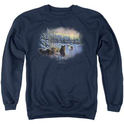 Wildlife Hunter'S Moon The Spoils Mens Crewneck Sweatshirt Navy